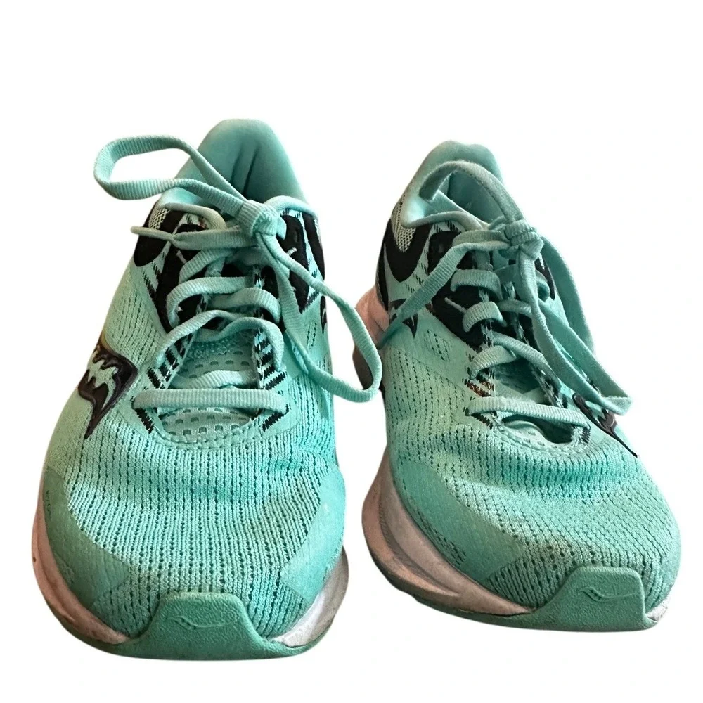 Saucony Axon 2 Aqua And Black Running Shoes Women's‎ 6
